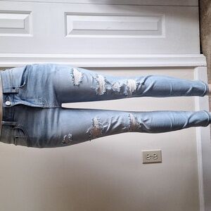 Pacsun Slim Taper Light Blue Ripped Skinny Jeans Women's Size 29/30